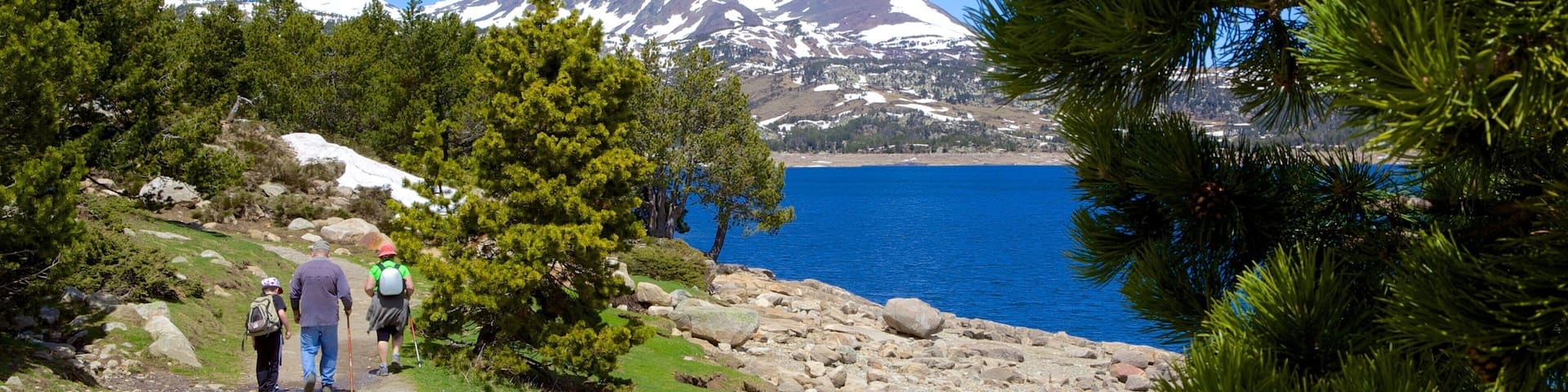 Font-Romeu-Odeillo-Via ofreciendo senderismo o caminata, un lago o abrevadero y escenas tranquilas