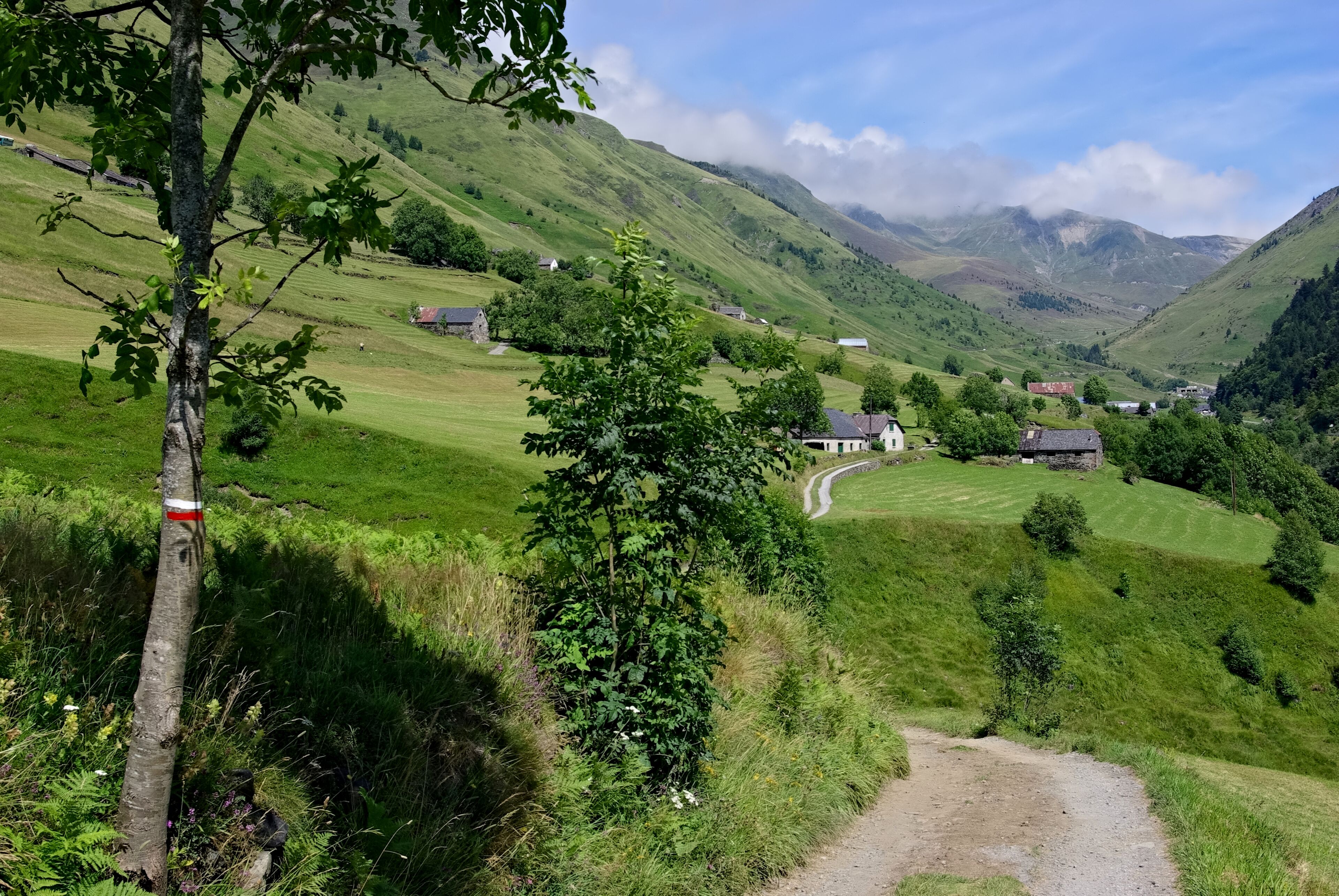 On the GR 10, looking towards the Tourmalet, above Barèges, Hautes-Pyrénées, France.