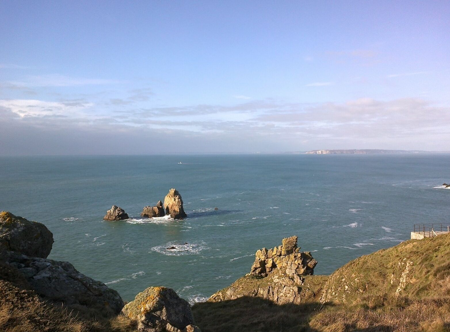 Finistere Goulien Cap Sizun Castel Ar Roch Vue Cap Chevre