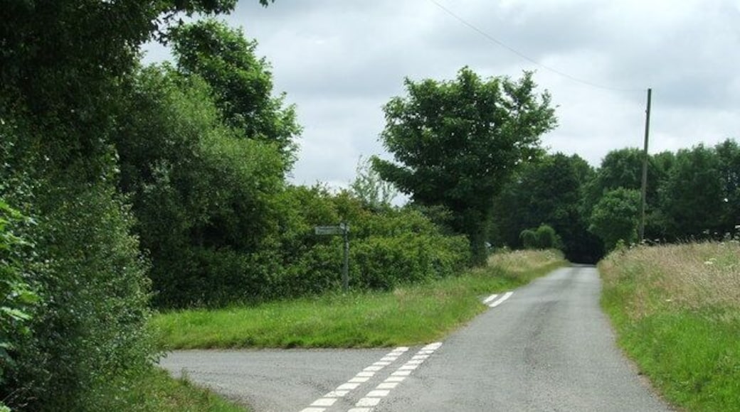 Green Road junction Road junction near to Aspall, Suffolk.