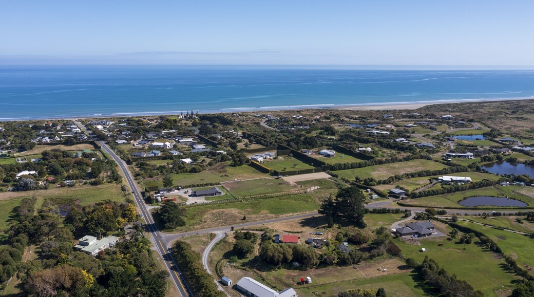 Peka Peka beach and village on New zealand's Kapit Coast on fine autumn day