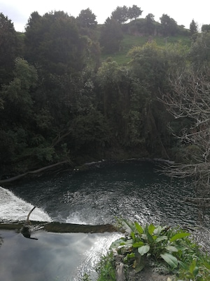 From the top of the falls.