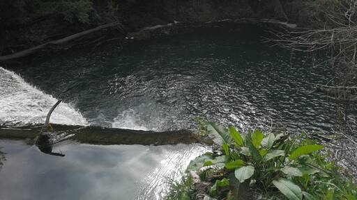 From the top of the falls.