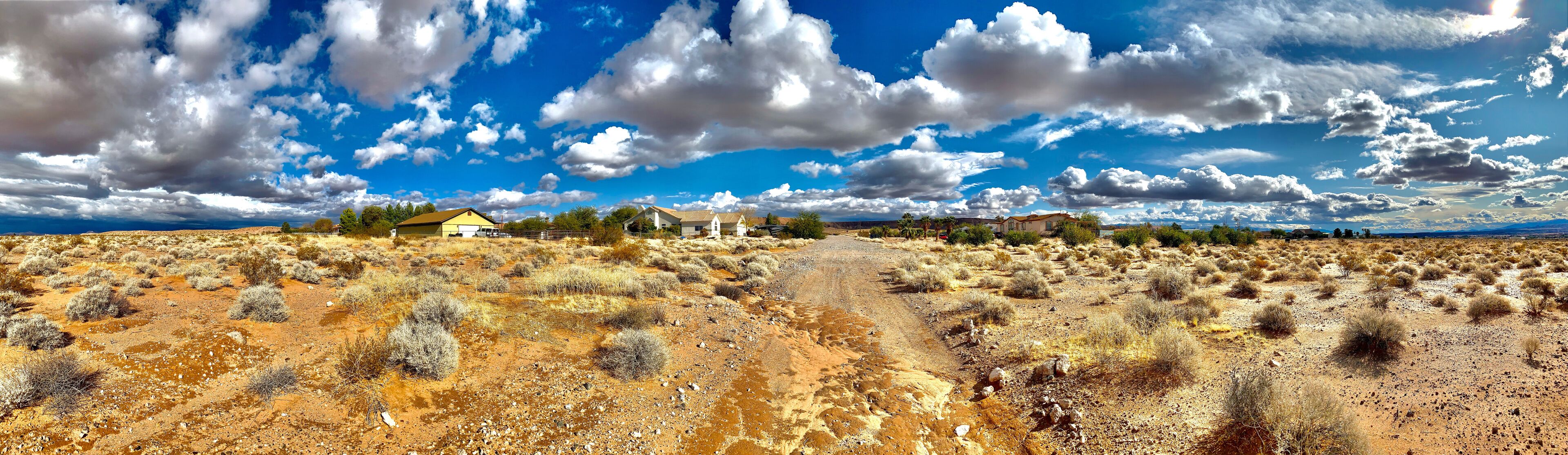 Dark clouds over the desert in Moapa Valley