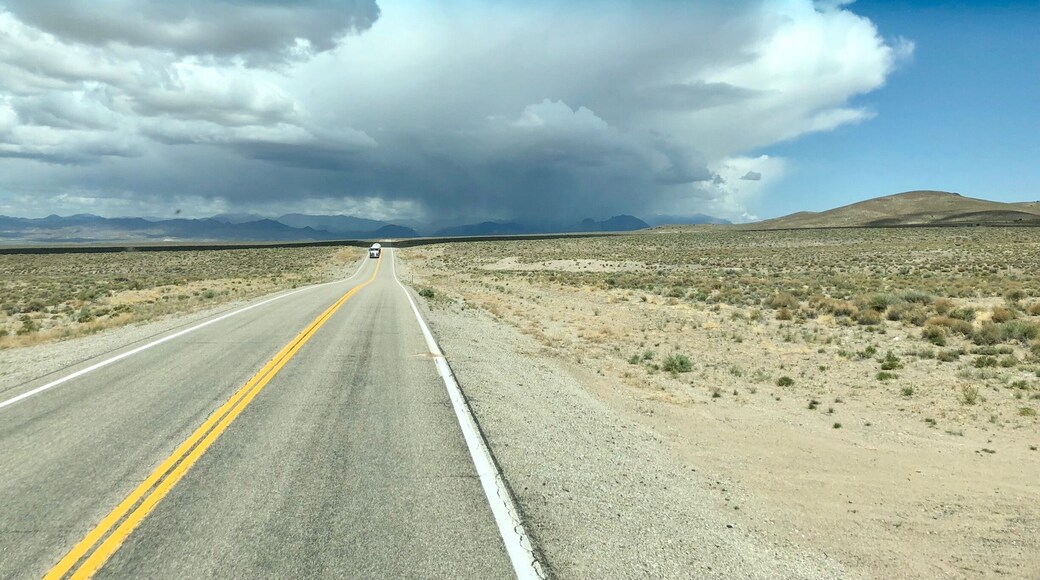 Our travels on Nevada’s backroads continue. This is highway 376 between Tonopah and Austin. #OnTheRoad