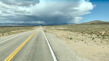 Our travels on Nevada’s backroads continue. This is highway 376 between Tonopah and Austin. #OnTheRoad