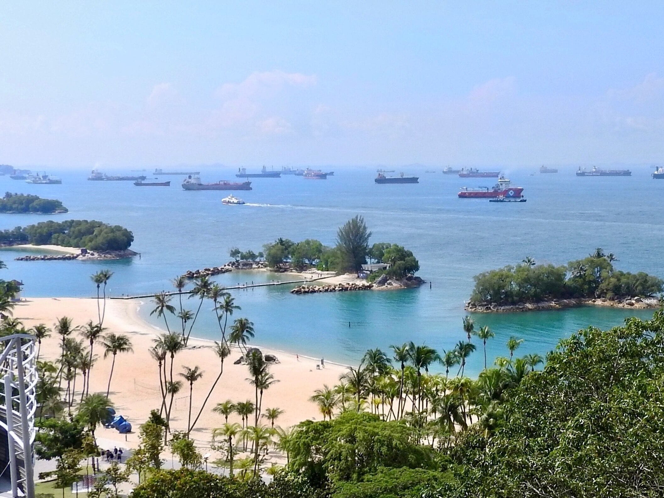 Beach at Sentosa Island, Singapore, taken from the Fort Siloso Skywalk. (February 2017)

#Trovember