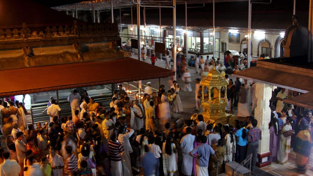 Devotees at Mookambika Temple, Kollur, Karnataka