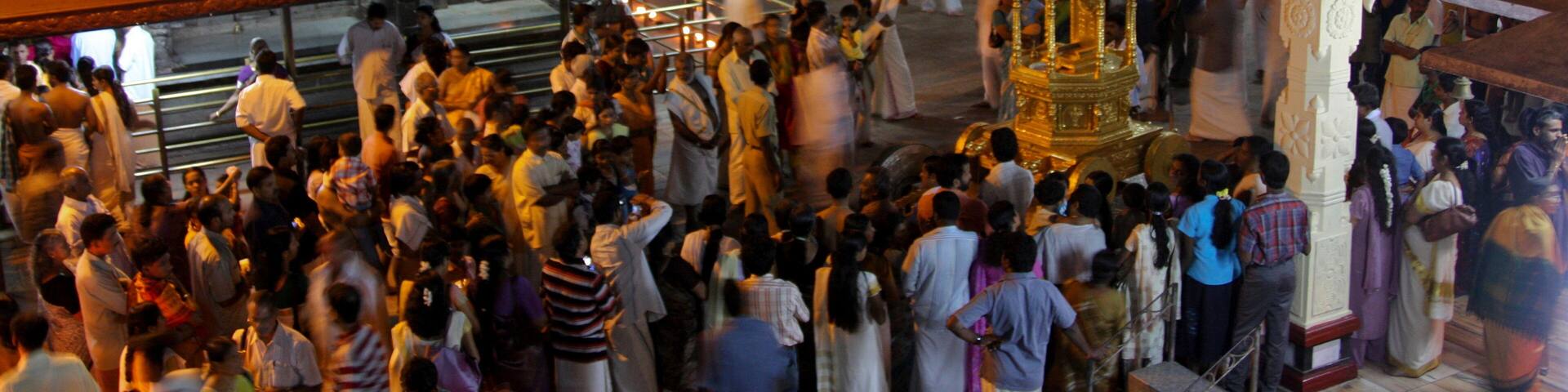 Devotees at Mookambika Temple, Kollur, Karnataka
