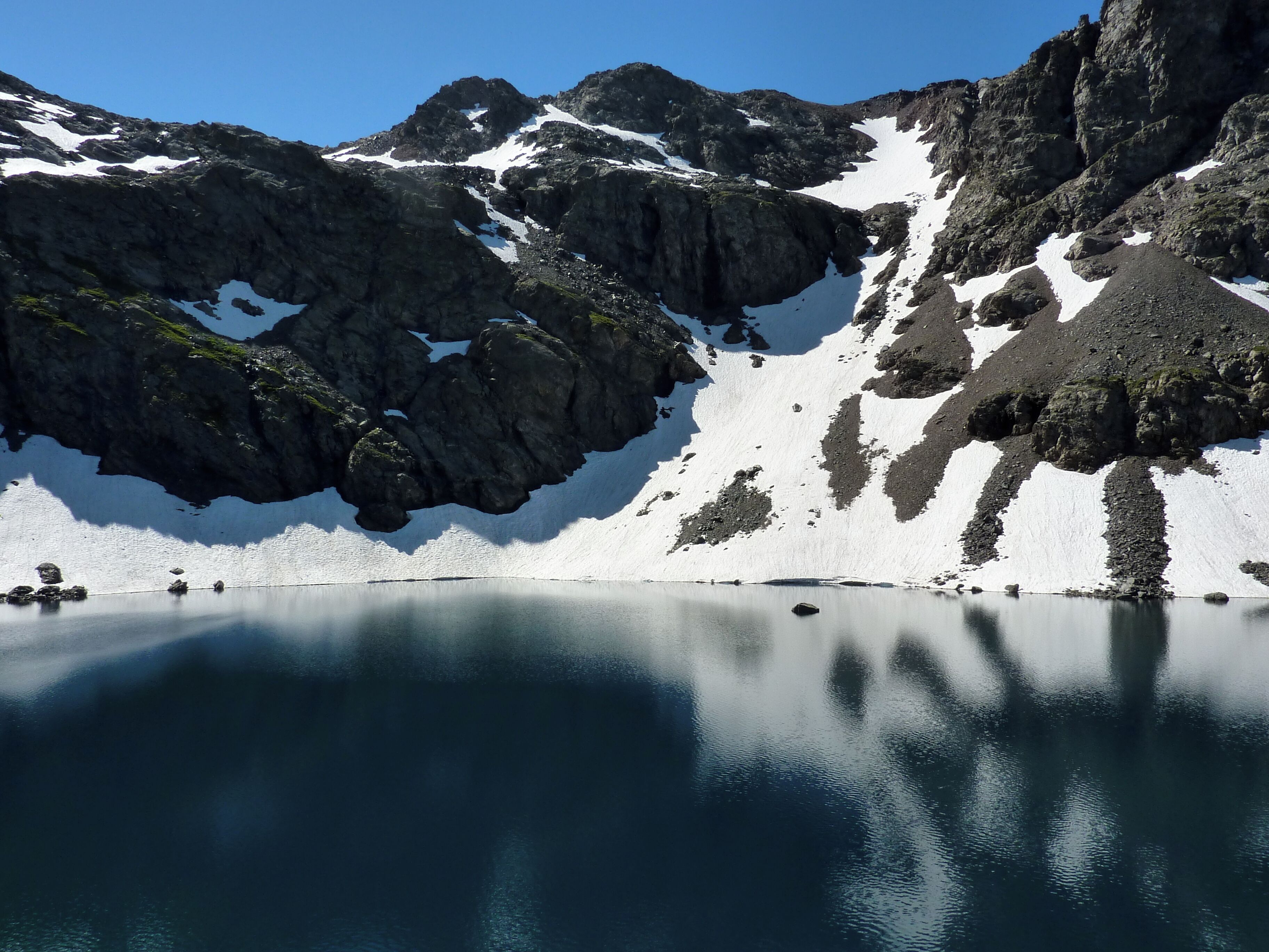 The lac du Grand Domènon in the Belledonne moutains, Isère, France