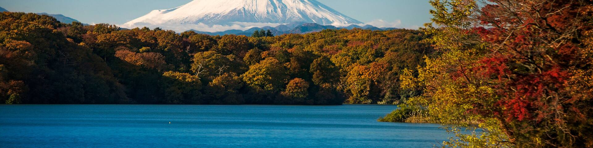 Mt. Fuji view from Tama Lake, Tokyo Japan