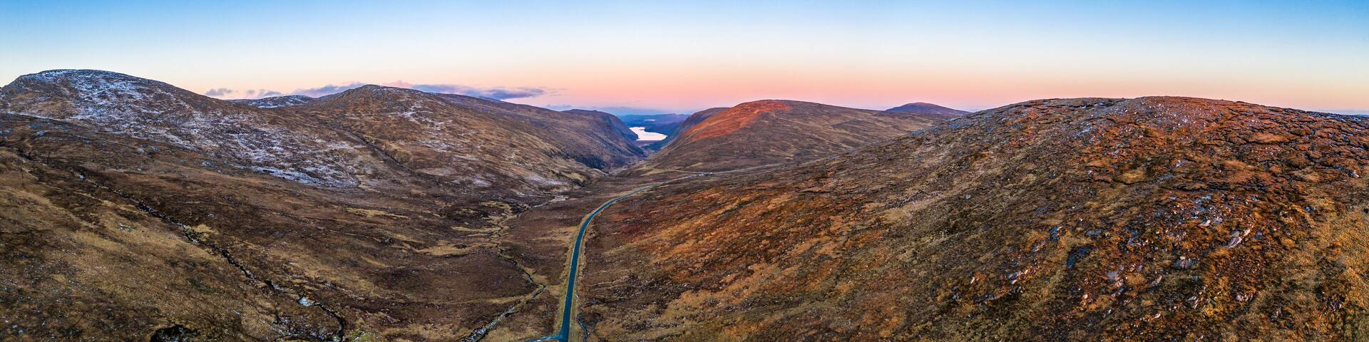 Aerial view of the Glenveagh National Park in County Donegal, Ireland