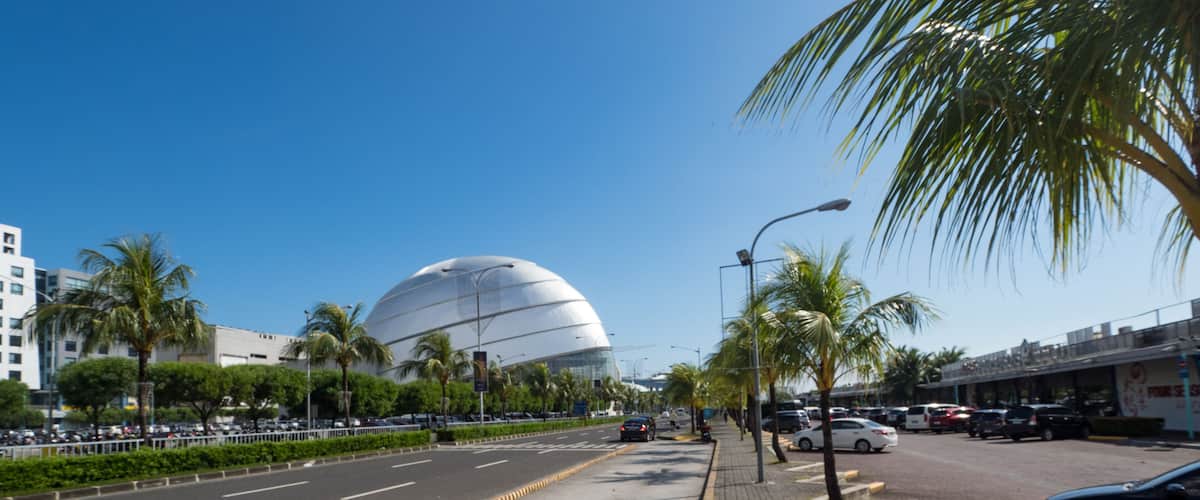 MANILA, Philippines - November, 2018: Overview of SM Mall of Asia facade in Manila. Shoemart (SM) brand is a chain of shopping malls in the Philippines.