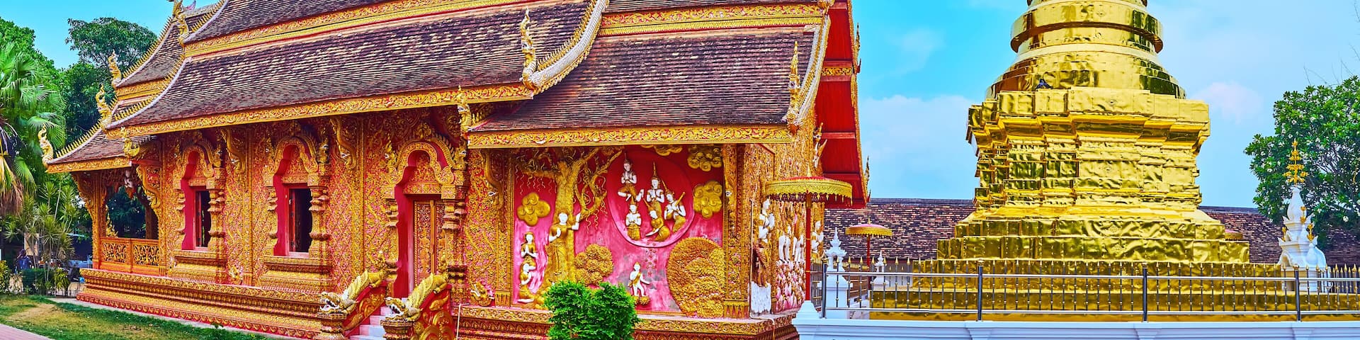 Wat Phrao viharn and chedi, Wat Phra That Lampang Luang, Lampang, Thailand