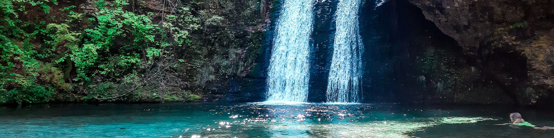 The waterfalls of Enipeas river on mount Olympus