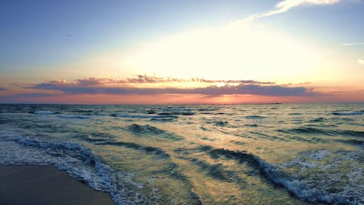 panoramic landscape with the Black Sea coast at Mamaia- Romania