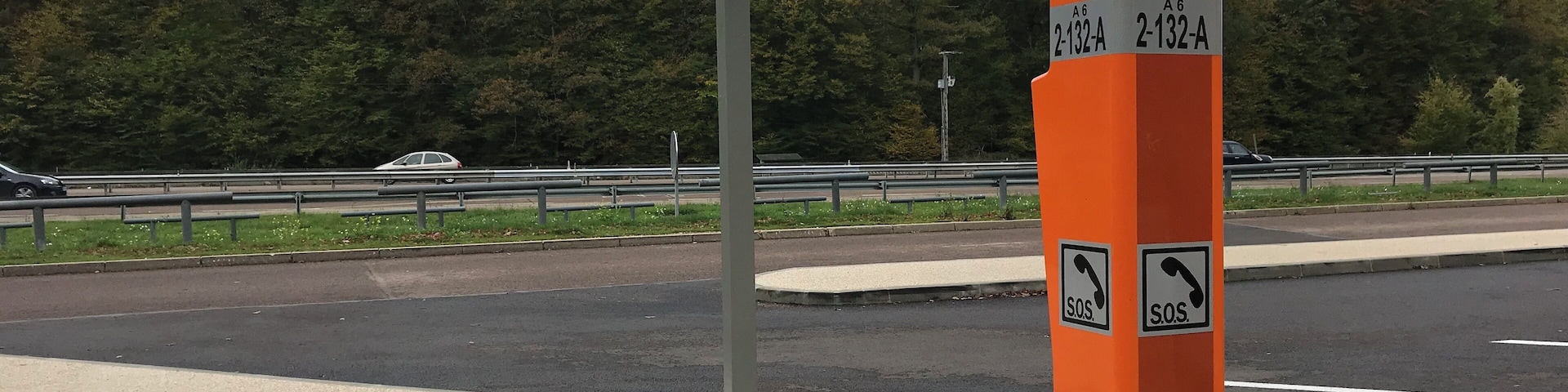 Aire de repos de La Loupière (Béon, Yonne, France) en octobre 2017.