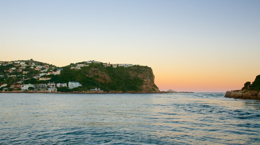 East Head View Point featuring general coastal views, rugged coastline and a sunset