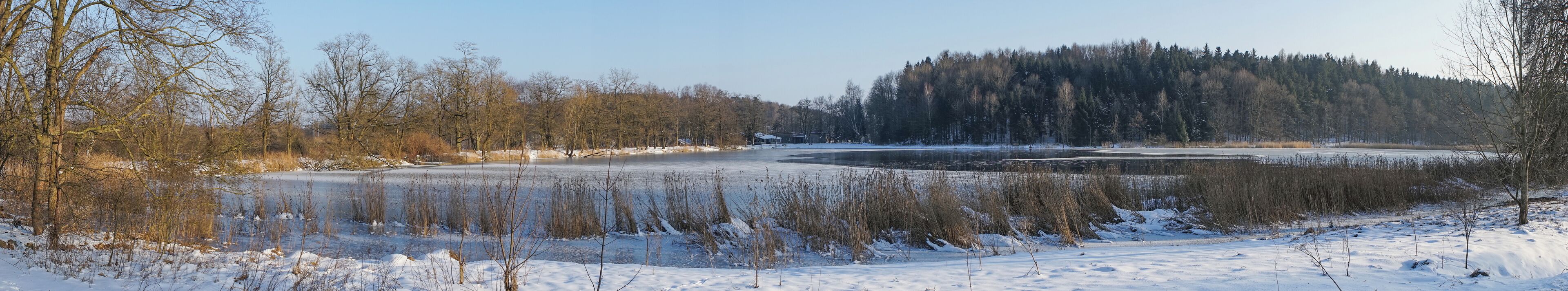 Fuggerweiher. View to the south east standing close to the B300.