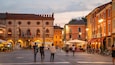 Piazza del Popolo which includes a sunset, a square or plaza and street scenes