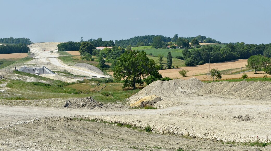 A site of LGV Sud Europe Atlantique construction, near road D 7, Châtignac, Charente, France.