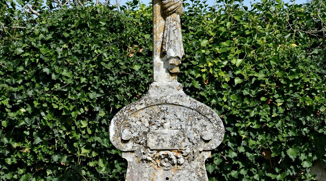 Gravestone situated near the church of Conzac, Saint-Aulais, Charente, Charente, France.