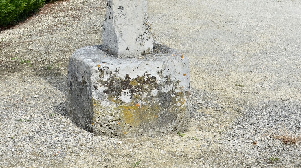 Stone cross, near the cemetery of Saint-Léger, Charente,France.