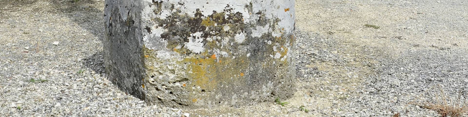 Stone cross, near the cemetery of Saint-Léger, Charente,France.