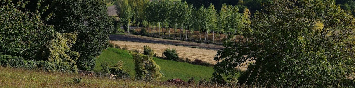Hills near Montmoreau, southern part of Charente, France.