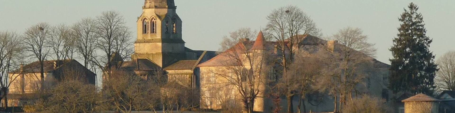 view in winter of Charmant, Charente, SW France