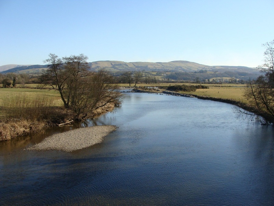 River Towy looking south from Bont ar Towy