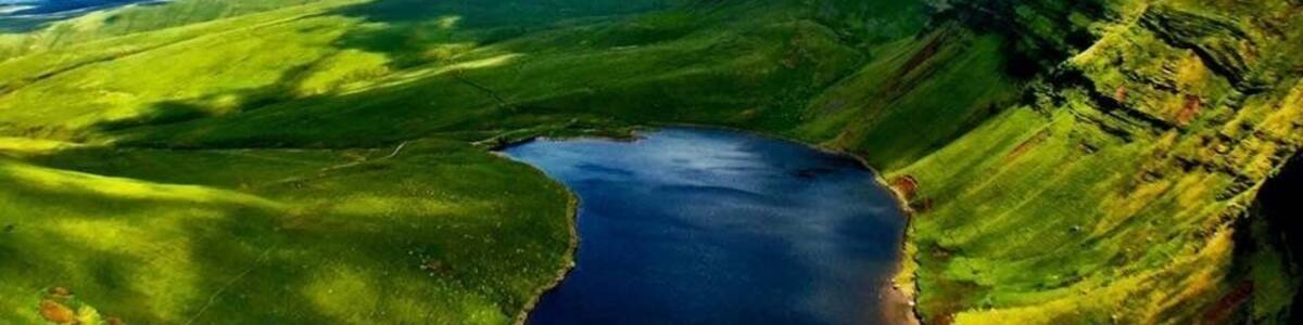 Llyn y Fan Fach, Wales. May 2017. Legend tells of a water fairy, the lady of the lake, who married a mortal and had three sons. She returned to the lake but often appeared to her sons when they roamed the hills around the lake. She taught them herbal medicine and they became the best physicians in all of Wales for many generations. :)