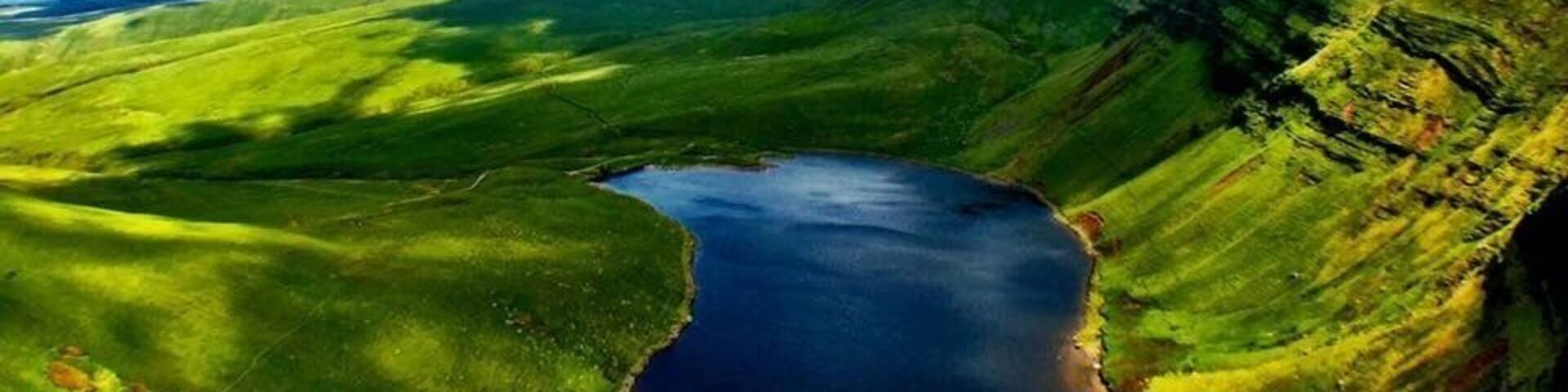 Llyn y Fan Fach, Wales. May 2017. Legend tells of a water fairy, the lady of the lake, who married a mortal and had three sons. She returned to the lake but often appeared to her sons when they roamed the hills around the lake. She taught them herbal medicine and they became the best physicians in all of Wales for many generations. :)
