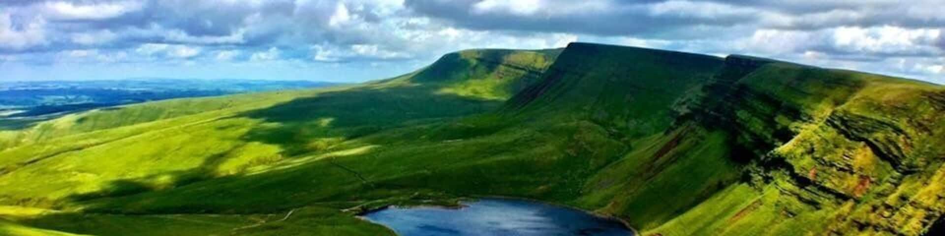 Llyn y Fan Fach, Wales. May 2017. Legend tells of a water fairy, the lady of the lake, who married a mortal and had three sons. She returned to the lake but often appeared to her sons when they roamed the hills around the lake. She taught them herbal medicine and they became the best physicians in all of Wales for many generations. :)