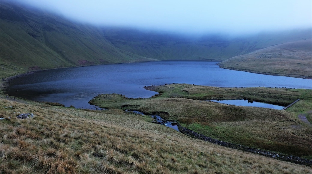 Llyn y Fan Fach lake in a late November.