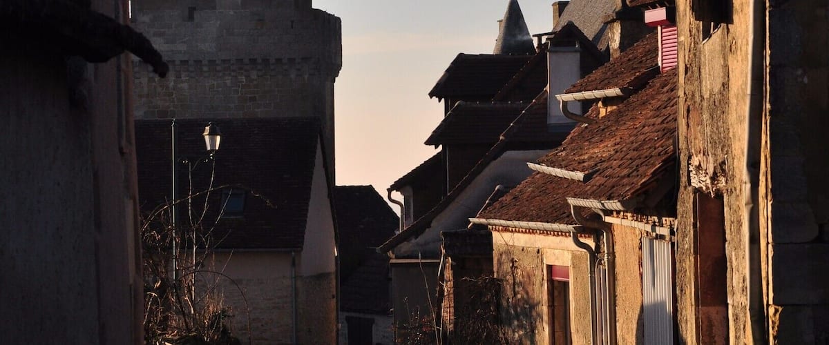 This sleepy little village sits alongside a chateau that is still held in private hands. It was burned down by the Nazis in 1944 in retaliation for the owners' support for the Resistance. Several members of the family subsequently died in concentration camps. The chateau has since been restored with help from the French government.
