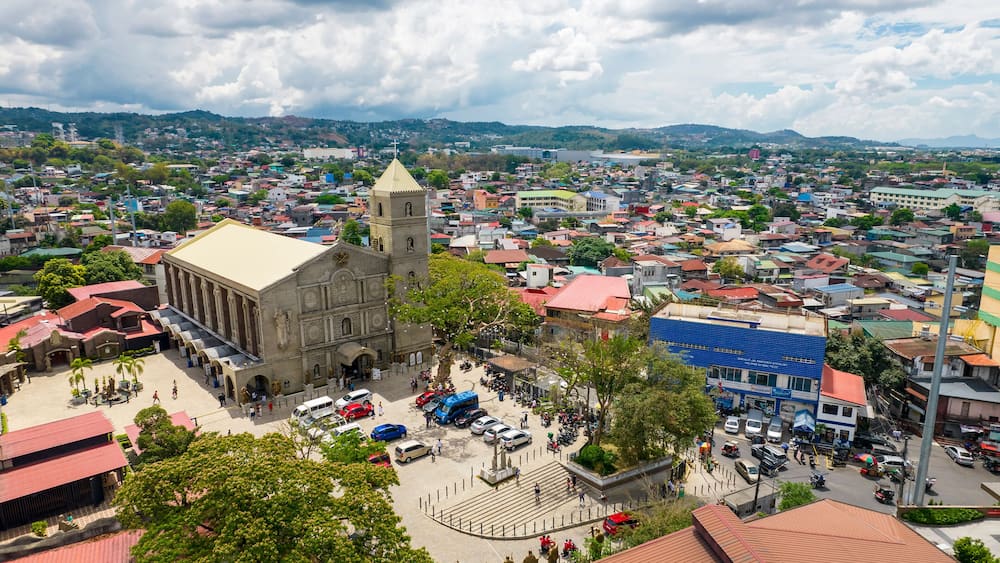 Taytay, Rizal, Philippines - Aerial of Minor Basilica and Parish of St. John the Baptist