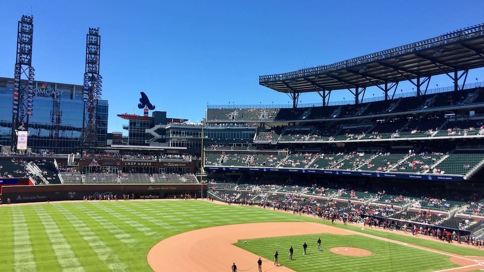 Second deck, third base side seats.