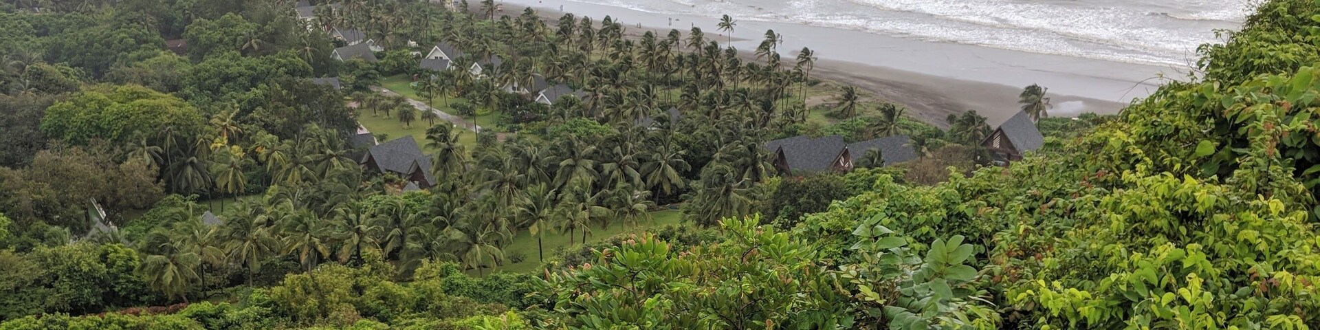 View of vagator beach from chapora fort at Goa India.
#outdoors #beach #monsoon #ocean #fort