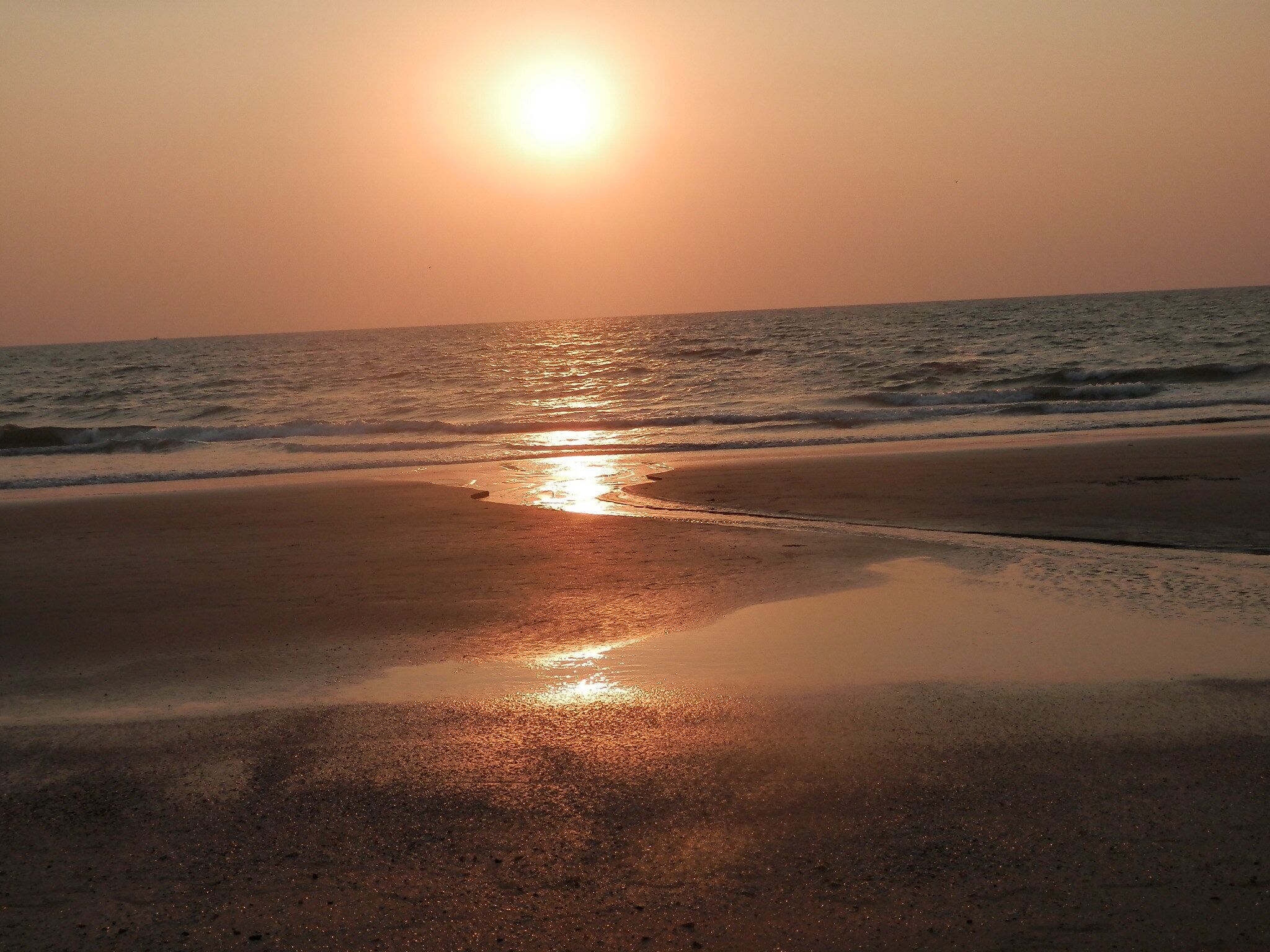 Beautiful Sunset on Colva Beach, Goa