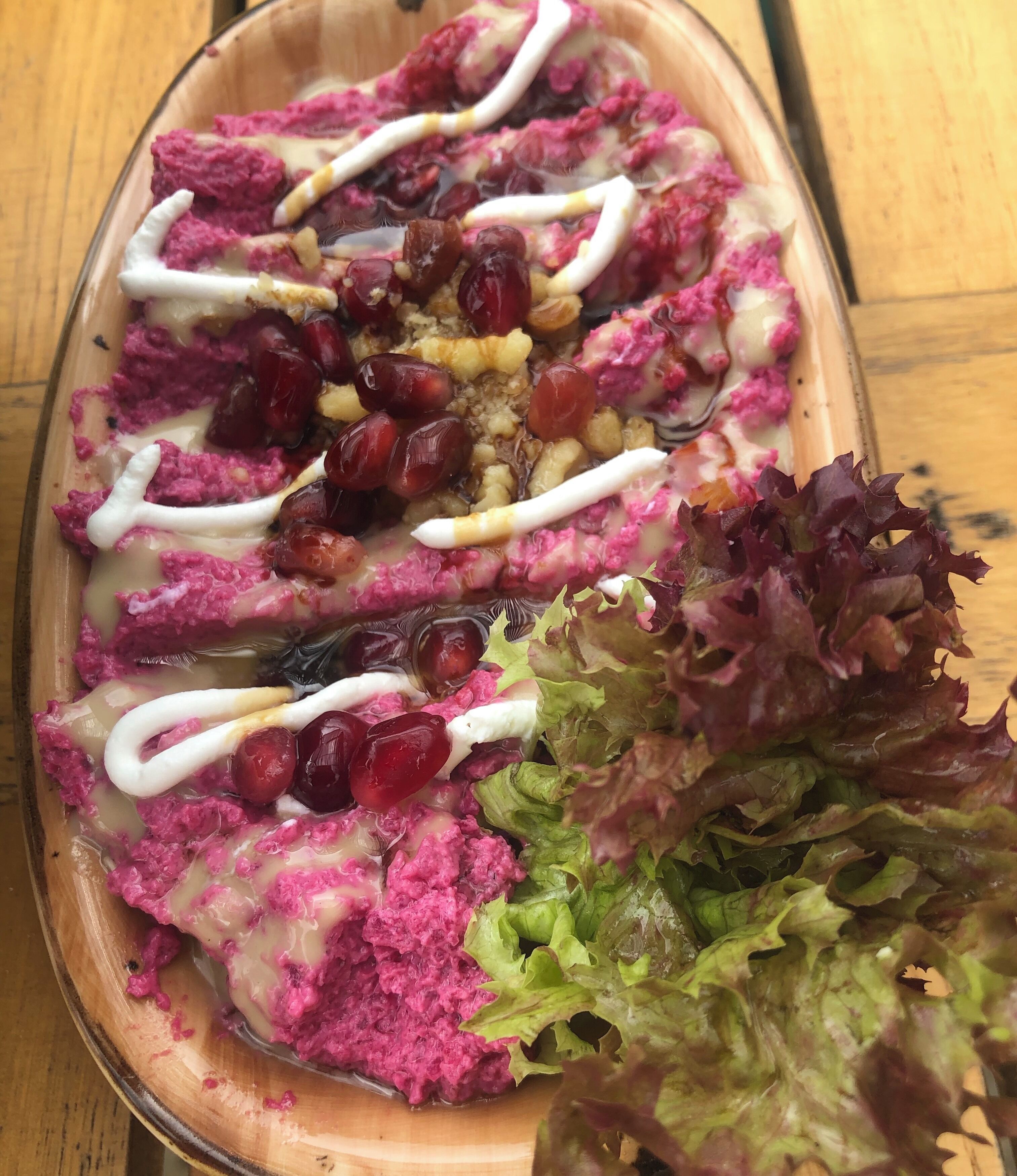 Pink baba ghanouj? #Trovember