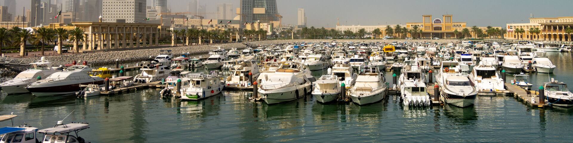 View of Kuwait city from Souq Sharq Marina