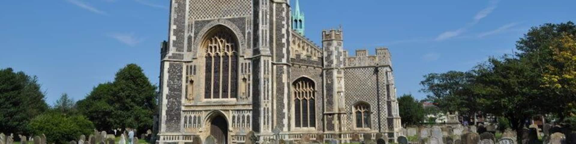 St Edmund's Church, Data from Geograph: Description: The fine church in the heart of Southwold. It was built over about 60 years from the 1430s to the 1490s, and replaced a smaller 13th century church that was destroyed by fire. ICBM: 52.328511159729, 1.6790993391098 Location: (about 0 km from) near to Southwold, Suffolk, Great Britain.