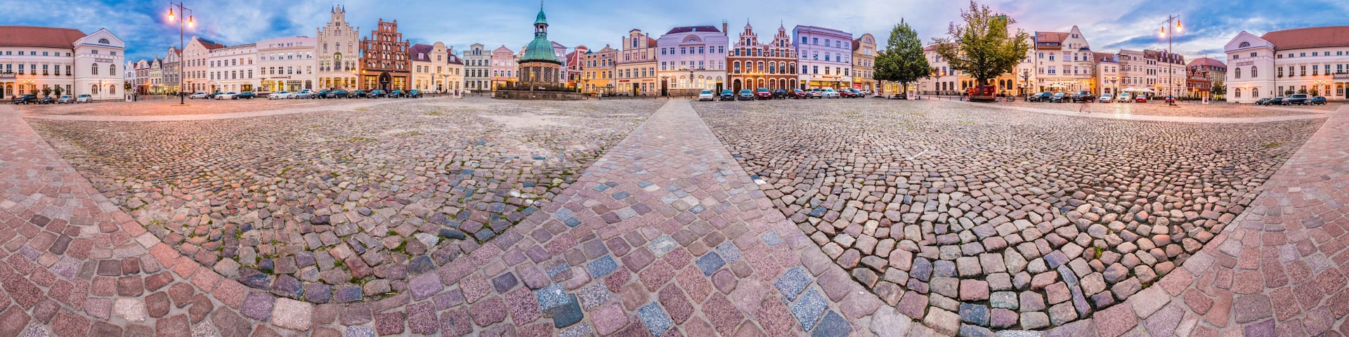 Market Square in Wismar, Germany.
