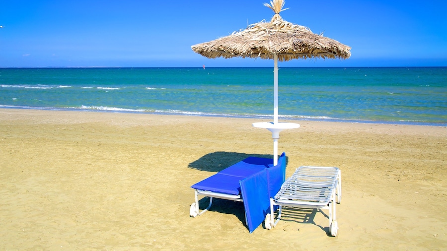 Larnaca featuring a sandy beach