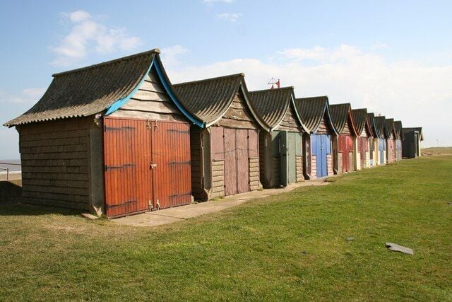 Beach Huts Distinctive beach huts along Mablethorpe seafront