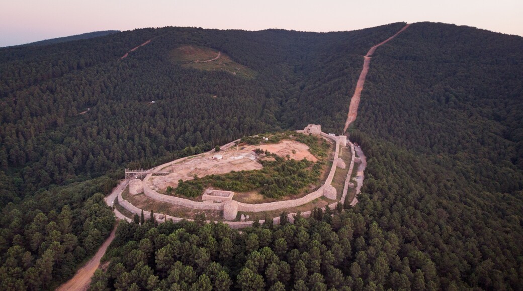 Aerial Drone View of Aydos Castle in Sultanbeyli / Istanbul