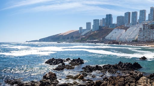 panorama Cochoa beach Reñaca beach Viña del Mar Valparaíso Chile The Garden City
