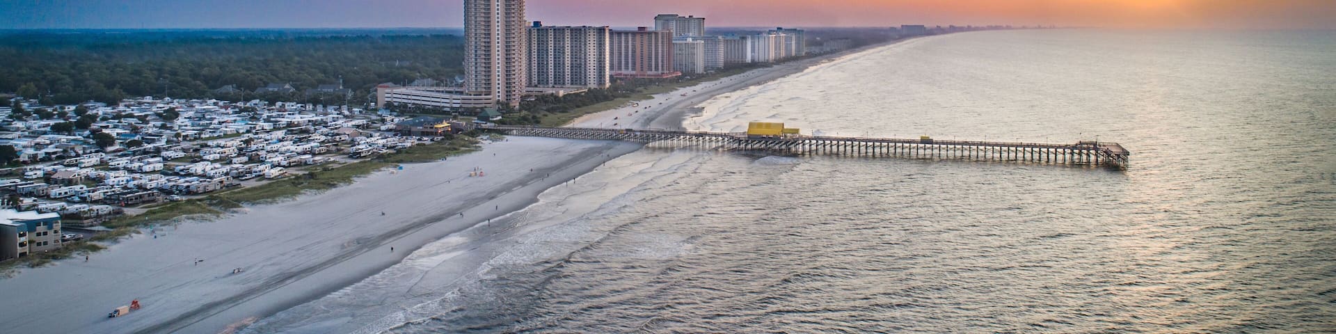 Myrtle Beach South Carolina SC Pier Drone Aerial