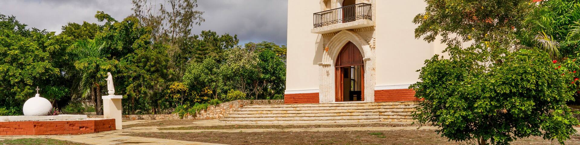 Dominican Republic. The place of La Isabela. The first church in the New World.